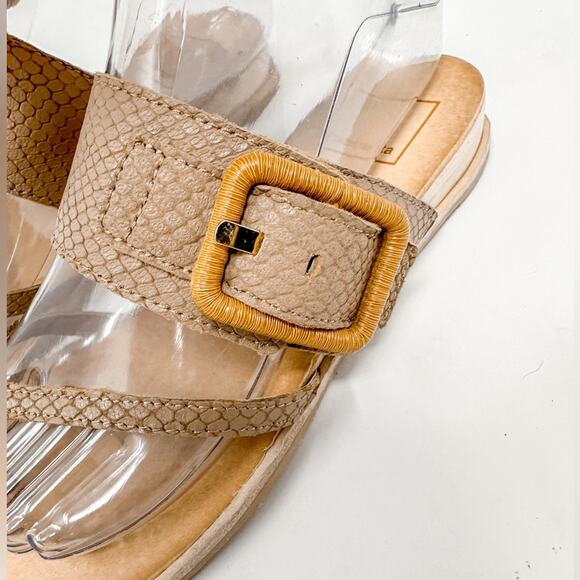 NEW Dolce Vita Perris Leather Double Strap Slide Sandal, Size 6.5, MSRP $100 - Picture 5 of 13